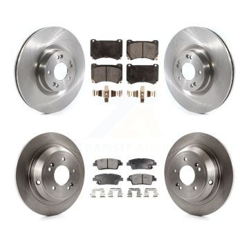 Front Rear Disc Brake Rotors And Semi-Metallic Pad Kit For 2012-2014 Hyundai Genesis 5.0L K8F-102851