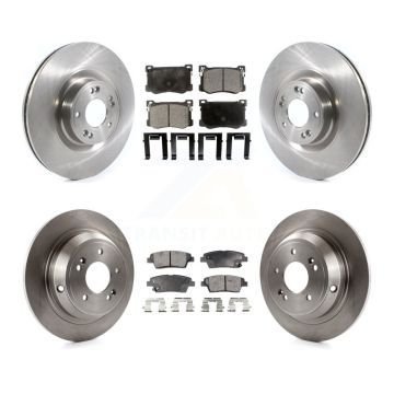 Front Rear Disc Brake Rotor & Semi-Metallic Pad Kit For Hyundai Genesis G80 Kia K900 3.8L K8F-102852