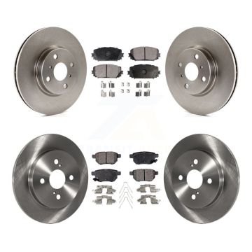 Front Rear Disc Brake Rotors And Semi-Metallic Pads Kit For Toyota Yaris K8F-102854