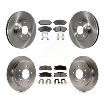 Front Rear Brake Rotors Semi-Metallic Pad Kit For Chevrolet Impala Monte Carlo Oldsmobile K8F-102865