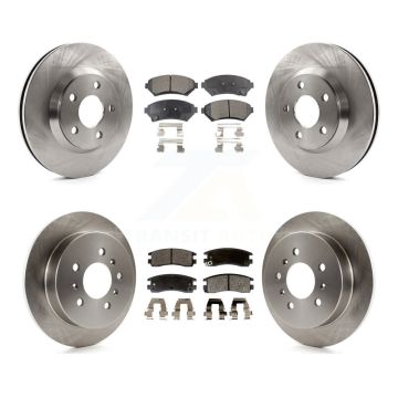 Front Rear Disc Brake Rotor & Semi-Metallic Pad Kit For 2005 Chevrolet Impala Monte Carlo K8F-102870