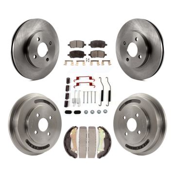 Front Rear Brake Rotor Semi-Metallic Pad & Drum Kit (7Pc) For Chevrolet Cobalt Pontiac G5 K8F-102877