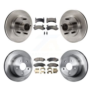 Front Rear Brake Rotors & Semi-Metallic Pad Kit For Chevrolet S10 GMC Blazer Jimmy Sonoma K8F-102940