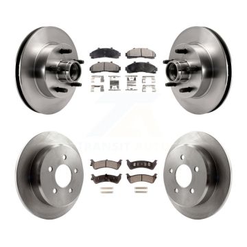 Front Rear Disc Brake Rotors And Semi-Metallic Pads Kit For Ford Ranger K8F-102956