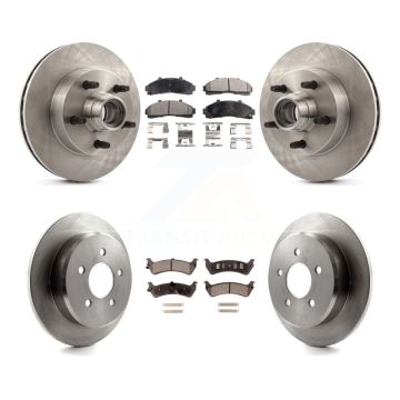 Front Rear Disc Brake Rotors And Semi-Metallic Pads Kit For Ford Ranger K8F-102962