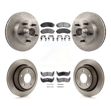 Front Rear Brake Rotor & Semi-Metallic Pad Kit For Mazda B2300 With 10.25" Diameter K8F-102963