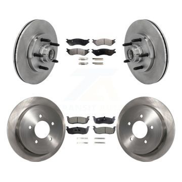 Front Rear Disc Brake Rotors And Semi-Metallic Pads Kit For Ford F-150 Heritage RWD K8F-102970