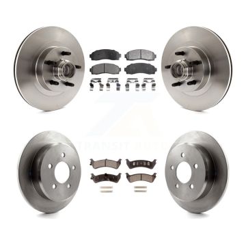 Front Rear Disc Brake Rotors And Semi-Metallic Pads Kit For 2001 Ford Explorer Sport RWD K8F-102971