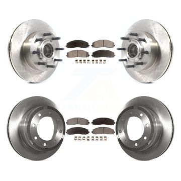 Front Rear Disc Brake Rotors And Semi-Metallic Pads Kit For Ford F-350 Super Duty F-250 K8F-102991