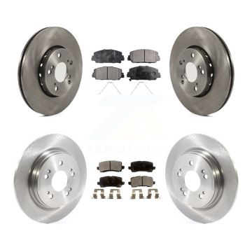 Front Rear Disc Brake Rotors And Semi-Metallic Pads Kit For Acura RLX K8F-103002