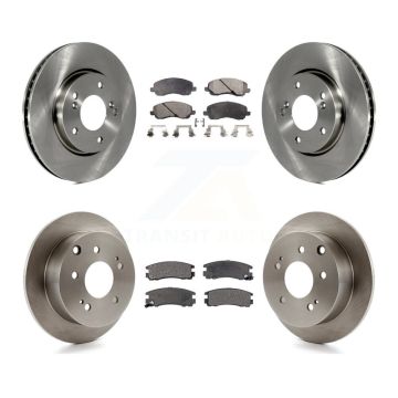 Front Rear Disc Brake Rotors And Semi-Metallic Pads Kit For Mitsubishi Galant K8F-103011