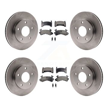 Front Rear Brake Rotors Semi-Metallic Pad Kit For Cadillac Eldorado Buick Riviera Seville K8F-103012