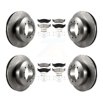 Front Rear Disc Brake Rotors & Semi-Metallic Pad Kit For Ford F-53 Motorhome Chassis F-59 K8F-103019