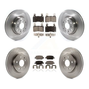 Front Rear Disc Brake Rotors And Semi-Metallic Pads Kit For Cadillac CT6 K8F-103036