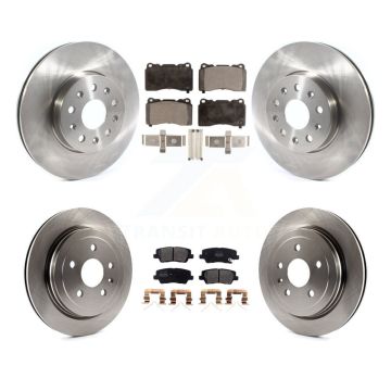 Front Rear Disc Brake Rotors And Semi-Metallic Pads Kit For Cadillac CTS K8F-103058