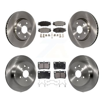 Front Rear Disc Brake Rotors And Semi-Metallic Pads Kit For 2010-2013 Lexus IS250 C K8F-103061