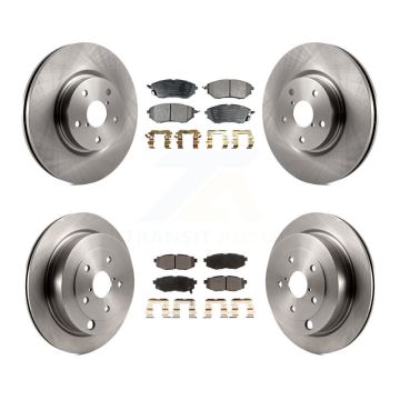 Front Rear Disc Brake Rotors And Semi-Metallic Pads Kit For Subaru Tribeca B9 K8F-103073