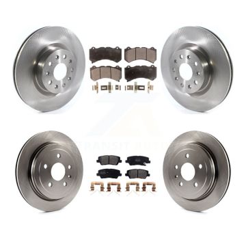Front Rear Disc Brake Rotors And Semi-Metallic Pads Kit For Cadillac CTS K8F-103078