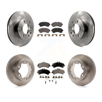 Front Rear Brake Rotor Semi-Metallic Pad Kit For Sprinter 3500 Mercedes-Benz Dodge 3500XD K8F-103084