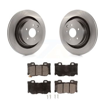 Rear Disc Brake Rotors And Semi-Metallic Pads Kit For INFINITI G37 Nissan 370Z Q60 Z K8F-103099