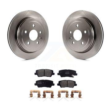 Rear Disc Brake Rotors And Semi-Metallic Pads Kit For Cadillac CTS K8F-103106