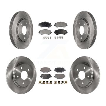 Front Rear Brake Rotors Semi-Metallic Pad Kit For Dodge Grand Caravan Chrysler Town & Ram K8F-103112