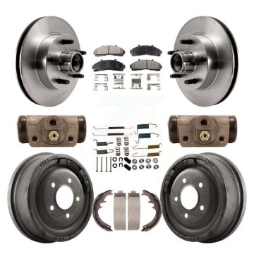 Front Rear Brake Rotor Semi-Metallic Pad Drum Kit (9Pc) For Ford Ranger Mazda B4000 B3000 K8F-103153