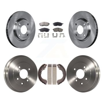 Front Rear Disc Brake Rotors Semi-Metallic Pads And Drum Kit For Nissan Versa Sentra Cube K8F-103158