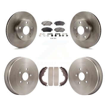 Front Rear Brake Rotor Semi-Metallic Pad And Drum Kit For Toyota Tacoma With 5 Lug Wheels K8F-103167