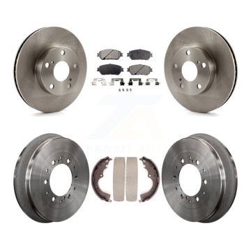 Front Rear Brake Rotor Semi-Metallic Pad Drum Kit For Toyota Tacoma 4WD With 5 Lug Wheels K8F-103169