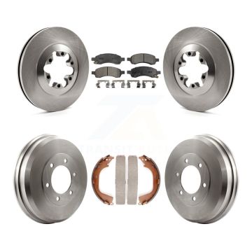 Front Rear Disc Brake Rotors Semi-Metallic Pad Drum Kit For Chevrolet Colorado GMC Canyon K8F-103172