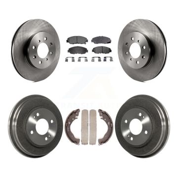 Front Rear Disc Brake Rotors Semi-Metallic Pads And Drum Kit For Honda Insight K8F-103181