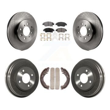 Front Rear Disc Brake Rotors Semi-Metallic Pads And Drum Kit For Honda Fit K8F-103183
