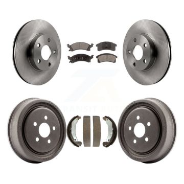 Front Rear Brake Rotors Semi-Metallic Pad Drum Kit For Pontiac Sunfire Chevrolet Cavalier K8F-103192