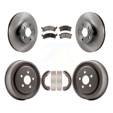 Front Rear Disc Brake Rotors Semi-Metallic Pads And Drum Kit For Chevrolet Cavalier K8F-103193