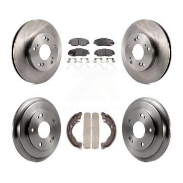 Front Rear Disc Brake Rotors Semi-Metallic Pads And Drum Kit For Honda Civic K8F-103197
