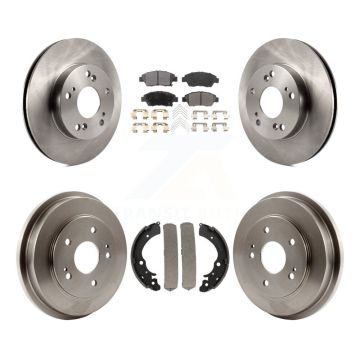 Front Rear Disc Brake Rotors Semi-Metallic Pads And Drum Kit For Honda Civic K8F-103199
