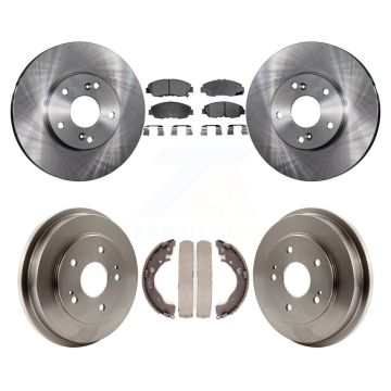 Front Rear Disc Brake Rotors Semi-Metallic Pads And Drum Kit For 2011 Honda Civic GX K8F-103201