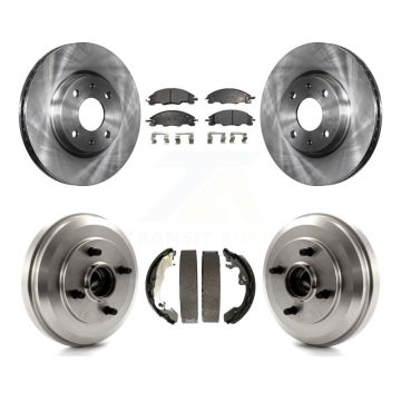 Front Rear Disc Brake Rotors Semi-Metallic Pads And Drum Kit For 2009-2011 Ford Focus K8F-103203