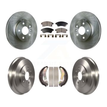 Front Rear Disc Brake Rotors Semi-Metallic Pads And Drum Kit For Chevrolet Sonic K8F-103204