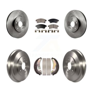 Front Rear Disc Brake Rotor Semi-Metallic Pad & Drum Kit For 2013-2014 Chevrolet Sonic RS K8F-103206