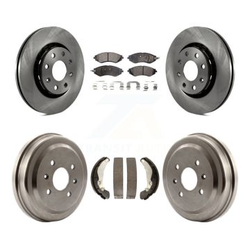 Front Rear Brake Rotor Semi-Metallic Pad & Drum Kit For Chevrolet Aveo Pontiac Aveo5 Wave K8F-103212