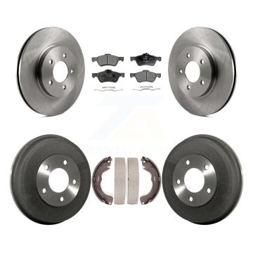 Front Rear Brake Rotor Semi-Metallic Pad & Drum Kit For Ford Escape Mazda Tribute Mercury K8F-103216
