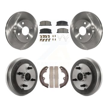 Front Rear Disc Brake Rotors Semi-Metallic Pads And Drum Kit For Toyota Tercel Paseo K8F-103221