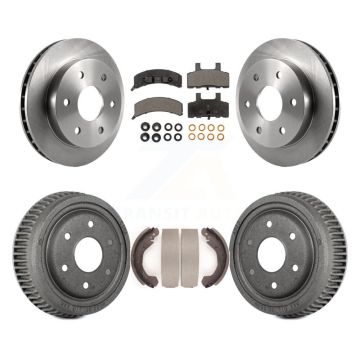 Front Rear Brake Rotors Semi-Metallic Pad & Drum Kit For Chevrolet K1500 GMC Yukon Blazer K8F-103223