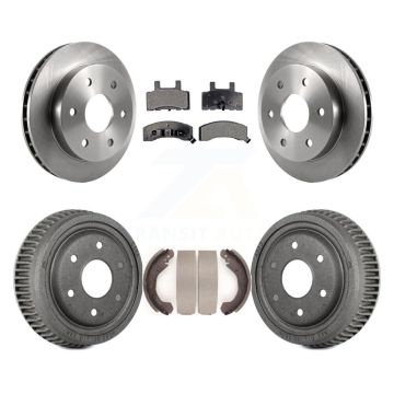 Front Rear Brake Rotors Semi-Metallic Pad & Drum Kit For GMC Yukon With 10" Diameter K8F-103224