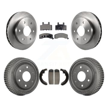 Front Rear Brake Rotors Semi-Metallic Pad & Drum Kit For GMC Yukon With 11" Diameter K8F-103226