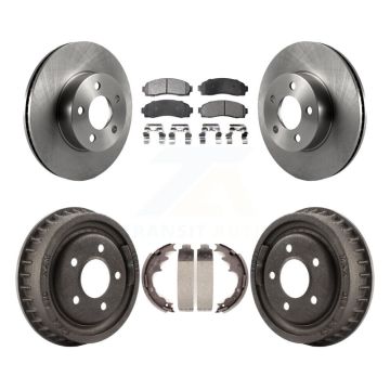 Front Rear Disc Brake Rotors Semi-Metallic Pads And Drum Kit For Ford Ranger Mazda B4000 K8F-103227