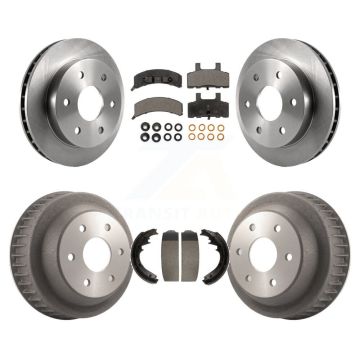 Front Rear Brake Rotor Semi-Metallic Pad & Drum Kit For Chevrolet K2500 With 6 Lug Wheels K8F-103232