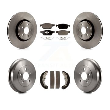 Front Rear Disc Brake Rotors Semi-Metallic Pads And Drum Kit For 2013-2018 Ford Focus ST K8F-103235